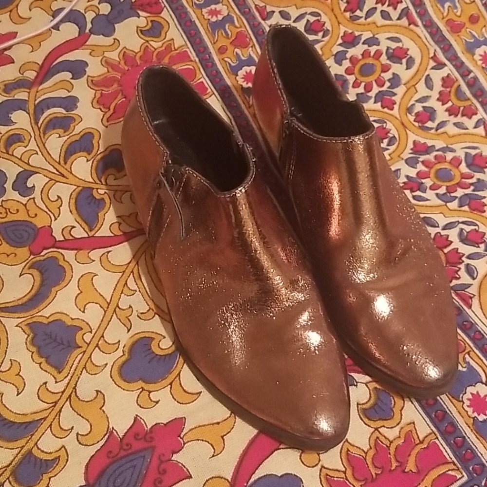 Schutz Gold Booties
